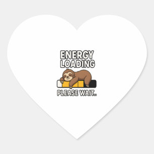 Sloth Energy Saving Mood Heart Sticker
