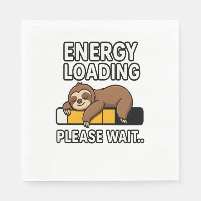 Sloth Energy Saving Mood Napkin (Front)