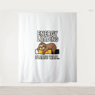 Sloth Energy Saving Mood Tapestry