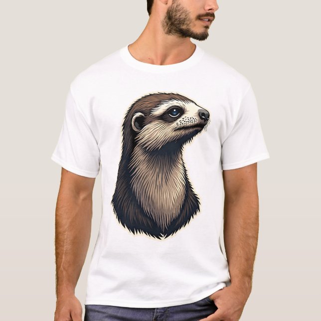 Sloth Engraved Portrait Vintage Tee 2 (Front)