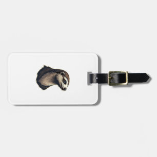 Sloth Engraved Portrait Vintage Tee 2 Luggage Tag
