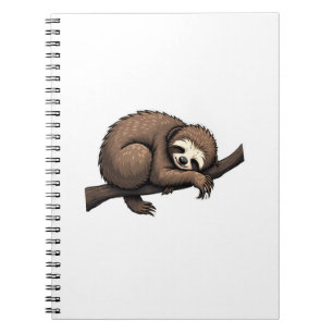 Sloth Etched Art Retro Nature Tee (2) Notebook