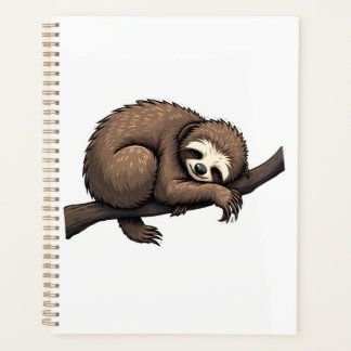Sloth Etched Art Retro Nature Tee (2) Planner