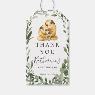 Sloth Family Baby Shower Favour Tag
