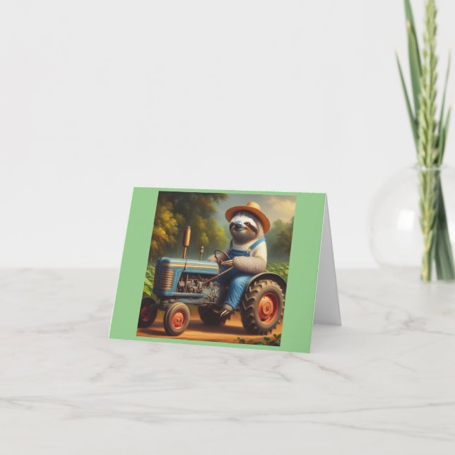 Sloth Farmer Card (Front)