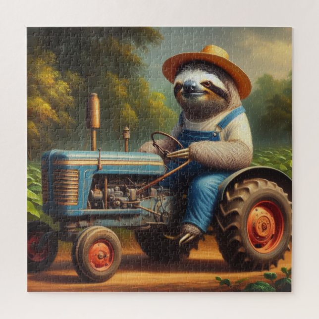 Sloth Farmer Jigsaw Puzzle (Vertical)