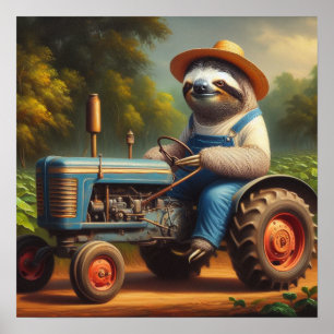 Sloth Farmer Poster