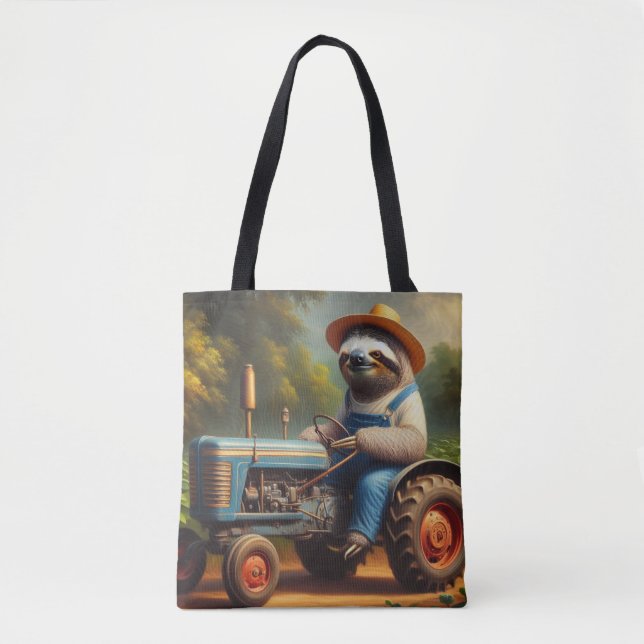 Sloth Farmer Tote Bag (Front)