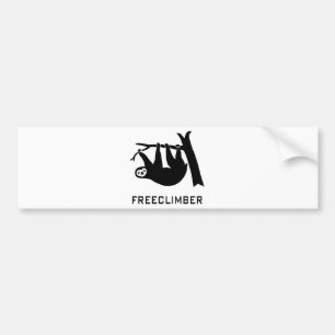 sloth faultier climber freeclimber freeclimbing bumper sticker