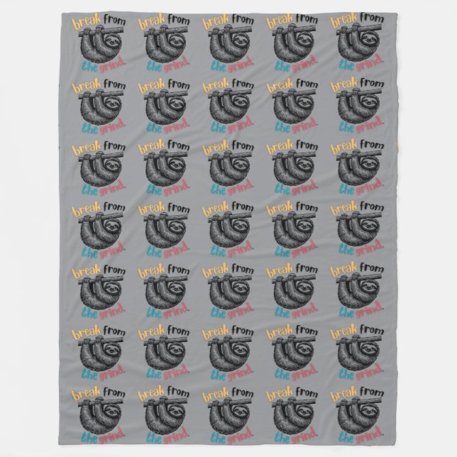 Sloth Fleece Blanket (Front)