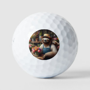 Sloth Florist Golf Balls