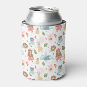 Sloth & Friends Pattern Can Cooler