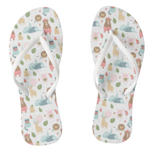 Sloth & Friends Pattern Jandals