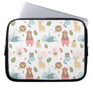 Sloth & Friends Pattern Laptop Sleeve
