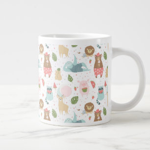 Sloth & Friends Pattern Large Coffee Mug