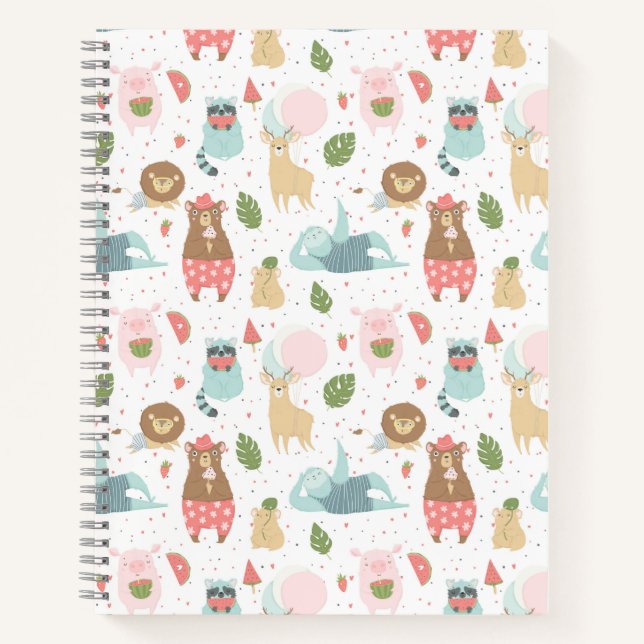 Sloth & Friends Pattern Notebook (Front)
