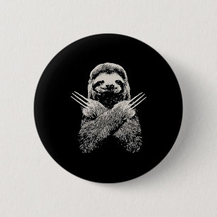 Sloth Funny Costume Gift For Lazy S  6 Cm Round Badge