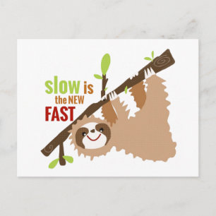 Sloth Gear - Slow is the New Fast Postcard