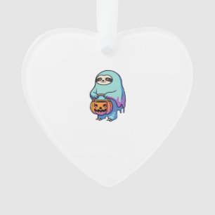 Sloth Ghost Halloween Oversized T-Shirt Ornament