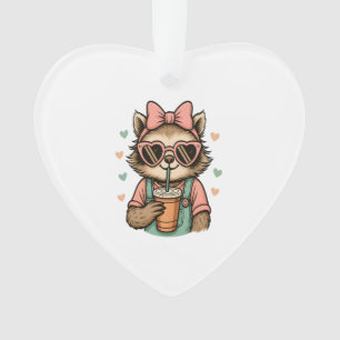 Sloth Girl Coffee Lover Ornament