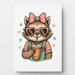 Sloth Girl Coffee Lover Plaque