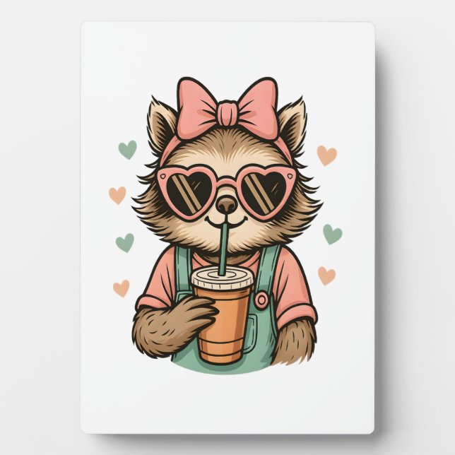 Sloth Girl Coffee Lover Plaque (Front)