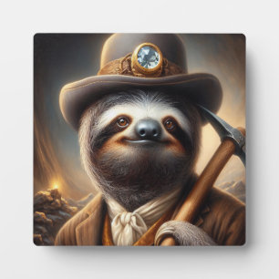 Sloth Gold Miner Plaque