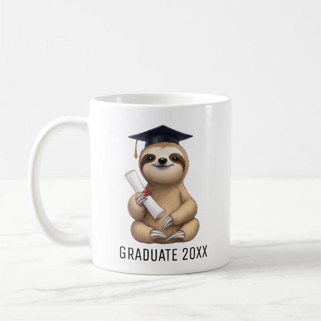 Sloth Graduation Coffee Mug (Left)