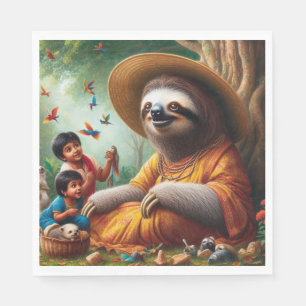 Sloth Grandma Napkin