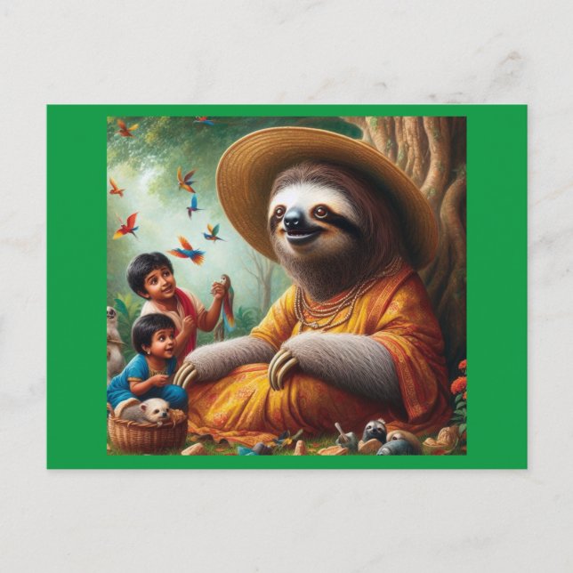 Sloth Grandma Postcard (Front)