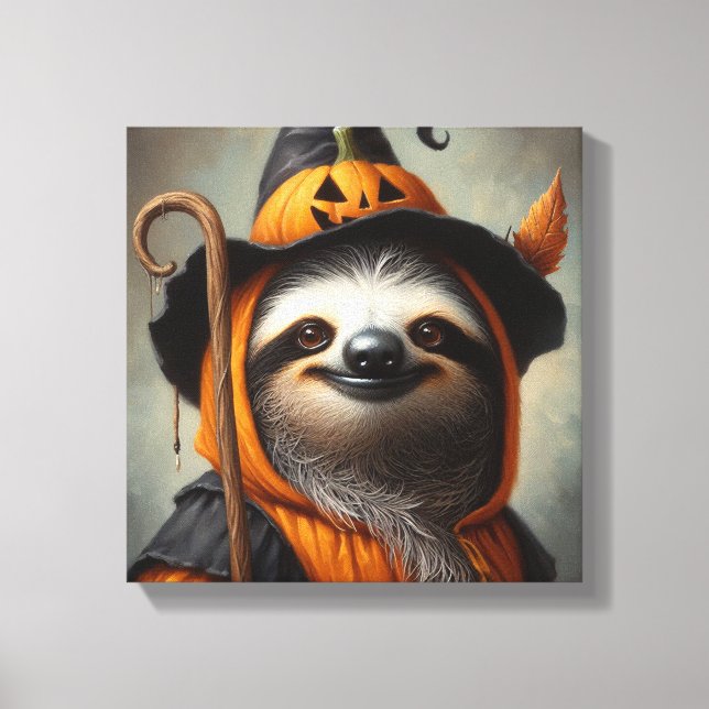 Sloth Halloween Canvas Print (Front)