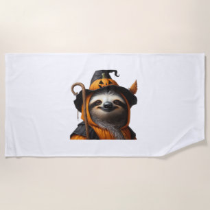 Sloth Halloween Classic T-Shirt Beach Towel