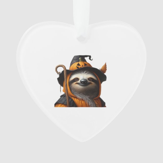 Sloth Halloween Classic T-Shirt Ornament (Front)