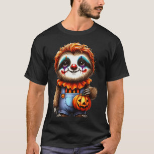 Sloth Halloween Clown Outfit Cute Kawaii Sloth  T-Shirt