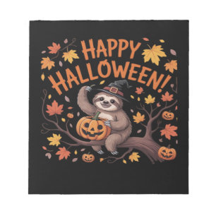 Sloth Halloween Day Classic T-Shirt Notepad
