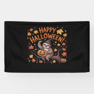Sloth Halloween Day Oversized T-Shirt Banner