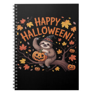 Sloth Halloween Day Oversized T-Shirt Notebook