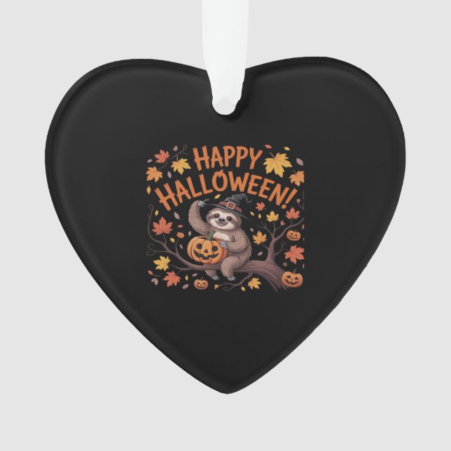 Sloth Halloween Day Oversized T-Shirt Ornament (Front)