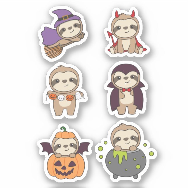 Sloth Halloween Devil Pumpkin Vampire Costume (Front)