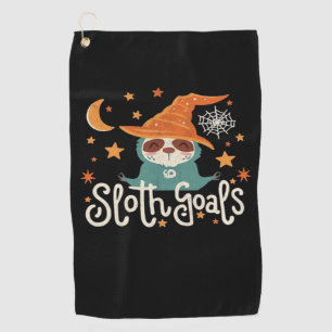 Sloth Halloween Goals Classic T-Shirt Golf Towel