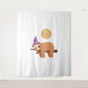 sloth halloween, halloween sloth tapestry