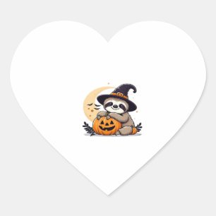 Sloth Halloween Motif Cute Classic T-Shirt Heart Sticker