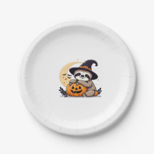 Sloth Halloween Motif Cute Classic T-Shirt Paper Plate