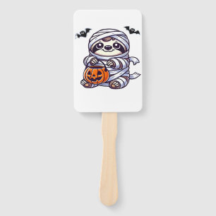 Sloth Halloween Mummy Kids Women Men Sloth Classic Hand Fan