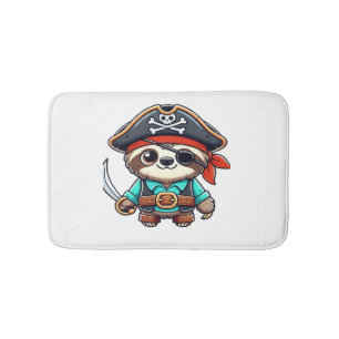Sloth Halloween Pirate Kids Women Men Sloth Classi Bath Mat