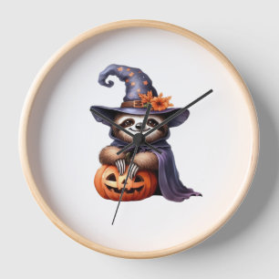 Sloth Halloween Pirate Kids Women Men Sloth Classi Clock