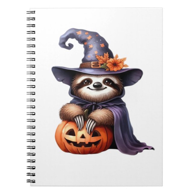 Sloth Halloween Pirate Kids Women Men Sloth Classi Notebook (Front)