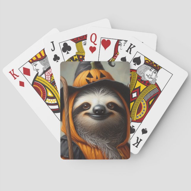 Sloth Halloween Playing Cards (Back)