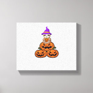 Sloth Halloween Premium T-Shirt Canvas Print