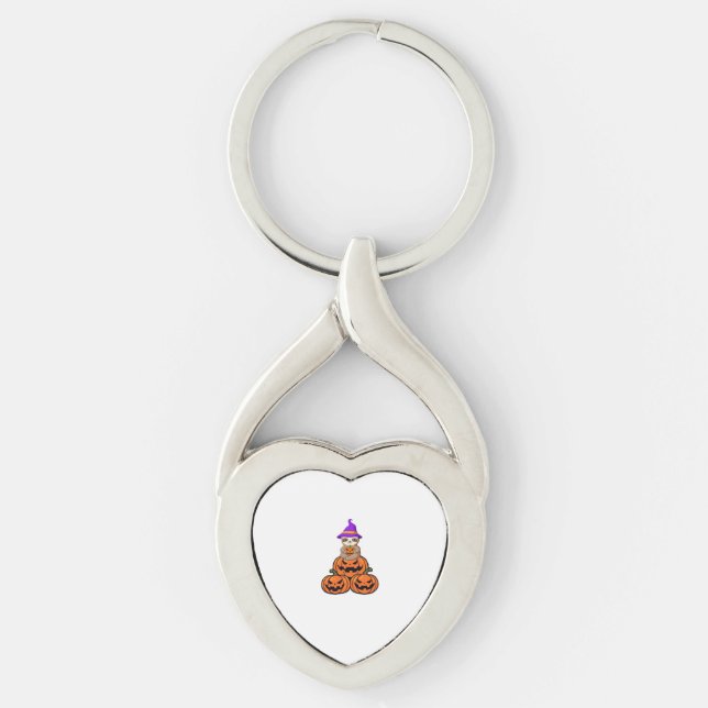 Sloth Halloween Premium T-Shirt Key Ring (Front)